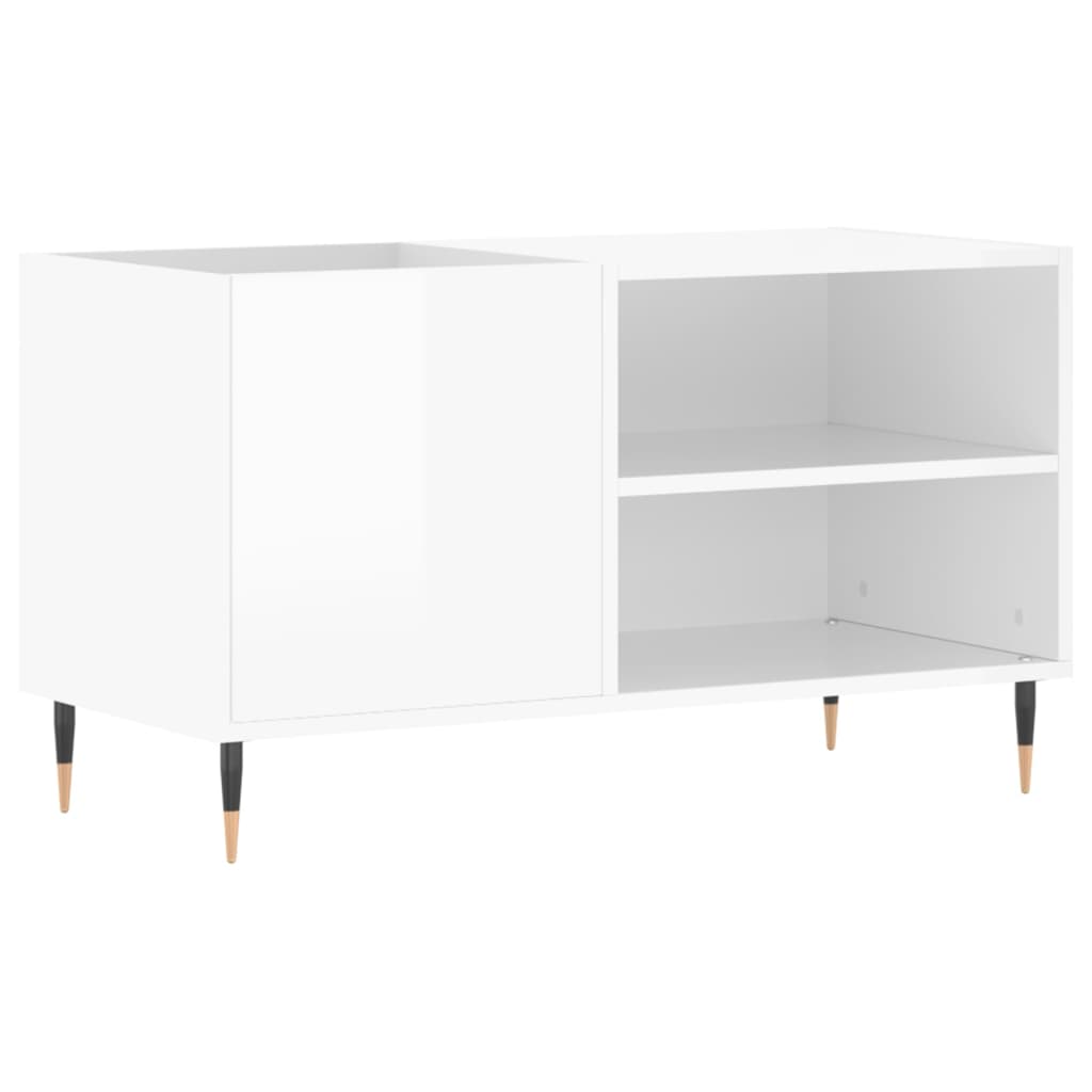 vinylskab 85x38x48 cm konstrueret træ hvid højglans