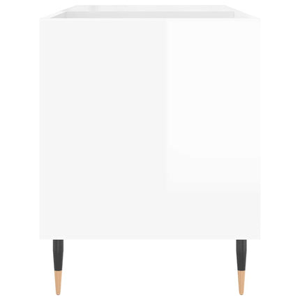 vinylskab 85x38x48 cm konstrueret træ hvid højglans