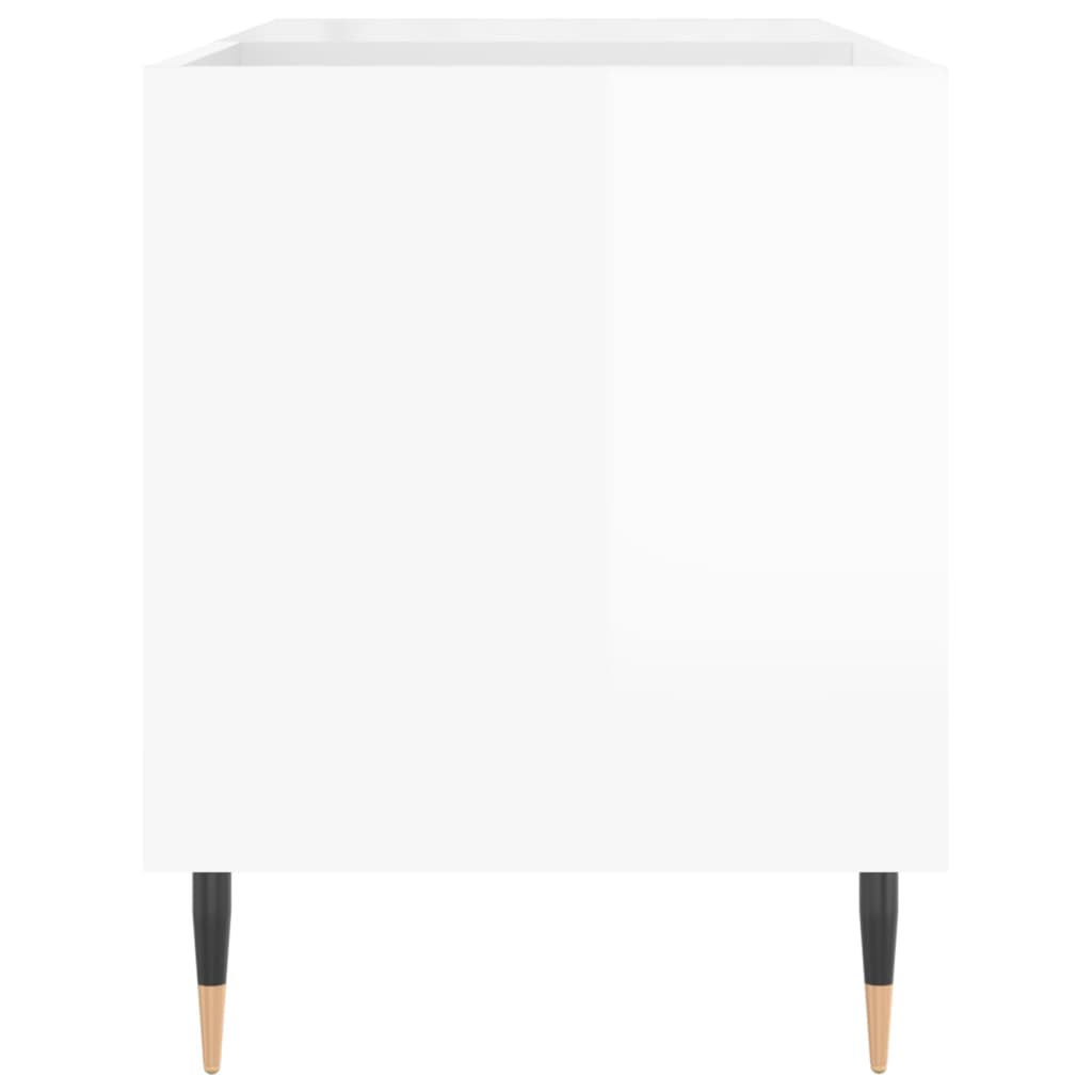 vinylskab 85x38x48 cm konstrueret træ hvid højglans