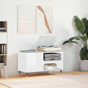 vinylskab 85x38x48 cm konstrueret træ hvid højglans