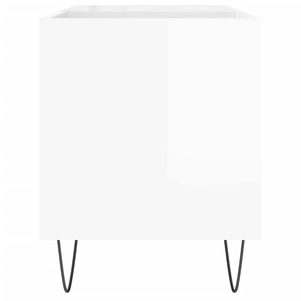 vinylskab 85x38x48 cm konstrueret træ hvid højglans