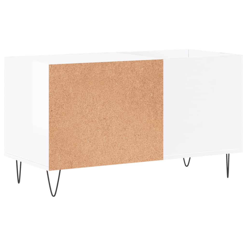 vinylskab 85x38x48 cm konstrueret træ hvid højglans
