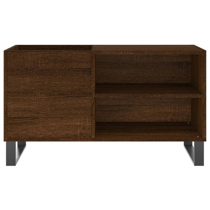 vinylskab 85x38x48 cm konstrueret træ brun egetræsfarve