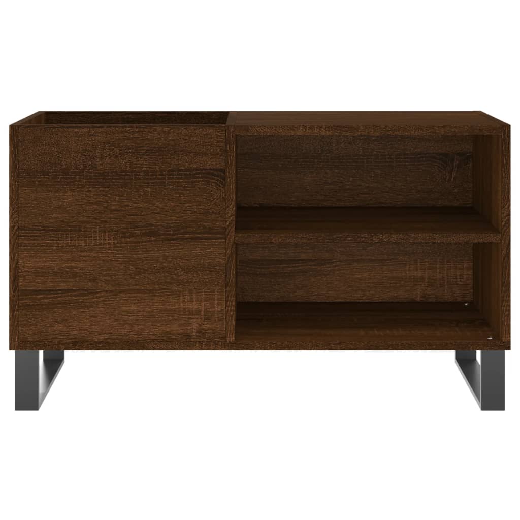 vinylskab 85x38x48 cm konstrueret træ brun egetræsfarve