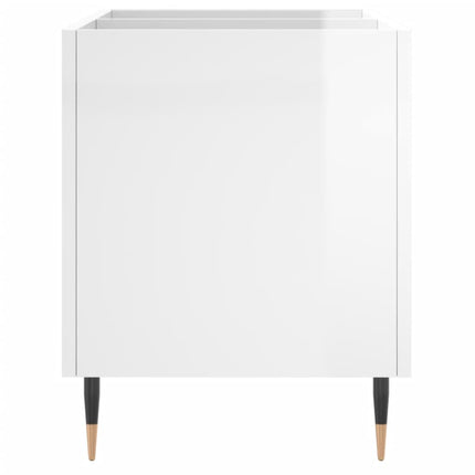 vinylskab 74,5x38x48 cm konstrueret træ hvid højglans