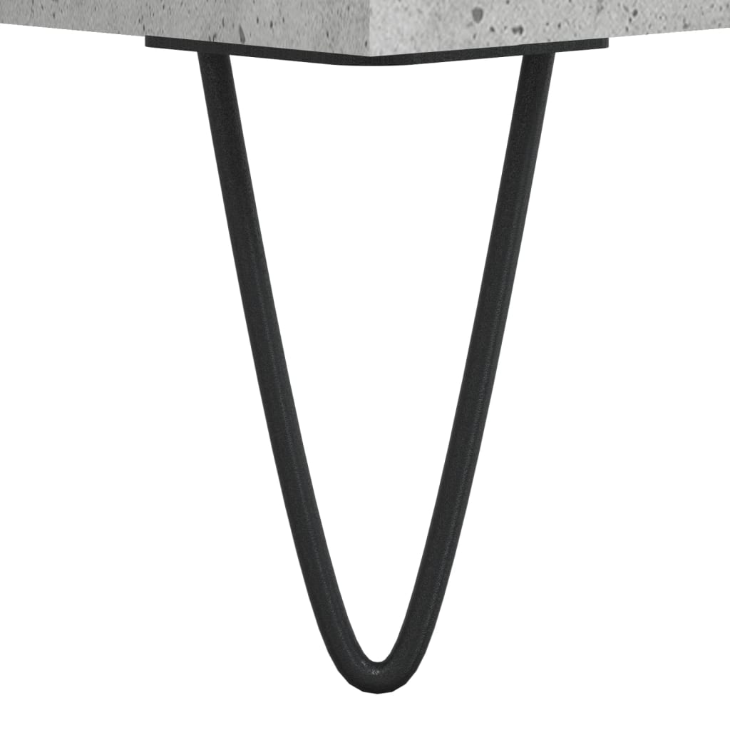 vinylskab 74,5x38x48 cm konstrueret træ betongrå