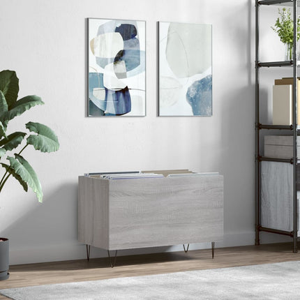vinylskab 74,5x38x48 cm konstrueret træ grå sonoma-eg