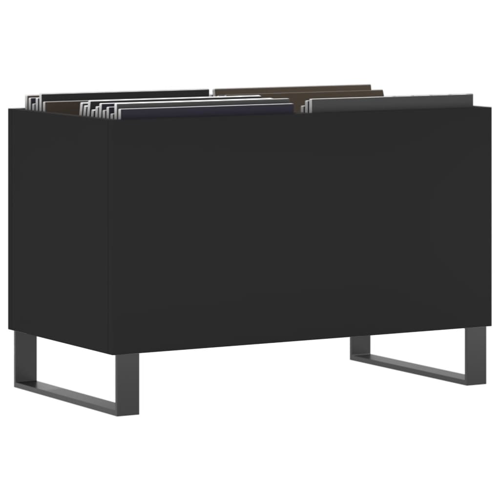 vinylskab 74,5x38x48 cm konstrueret træ sort