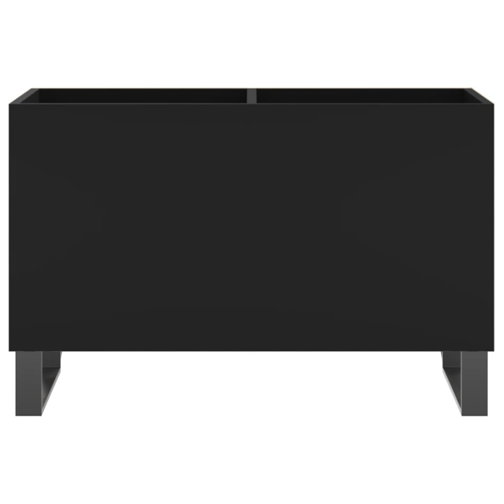 vinylskab 74,5x38x48 cm konstrueret træ sort