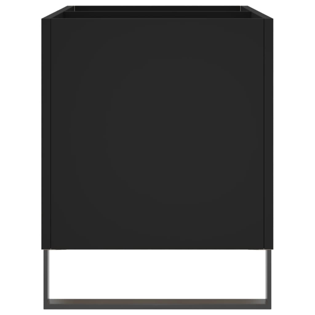 vinylskab 74,5x38x48 cm konstrueret træ sort