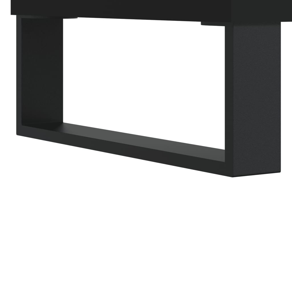 vinylskab 74,5x38x48 cm konstrueret træ sort