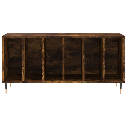 vinylskab 100x38x48 cm konstrueret træ røget egetræsfarve