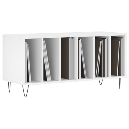 vinylskab 100x38x48 cm konstrueret træ hvid