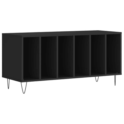 vinylskab 100x38x48 cm konstrueret træ sort