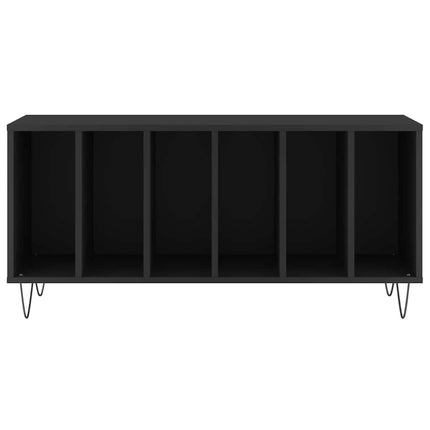 vinylskab 100x38x48 cm konstrueret træ sort
