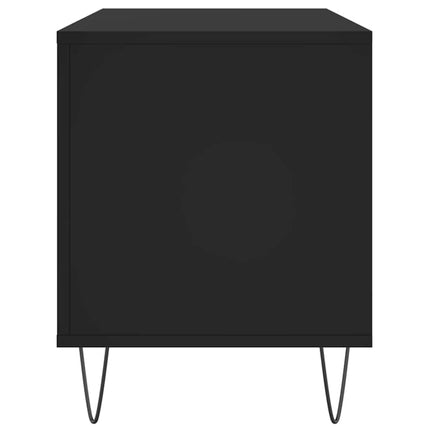 vinylskab 100x38x48 cm konstrueret træ sort
