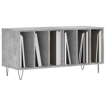 vinylskab 100x38x48 cm konstrueret træ betongrå