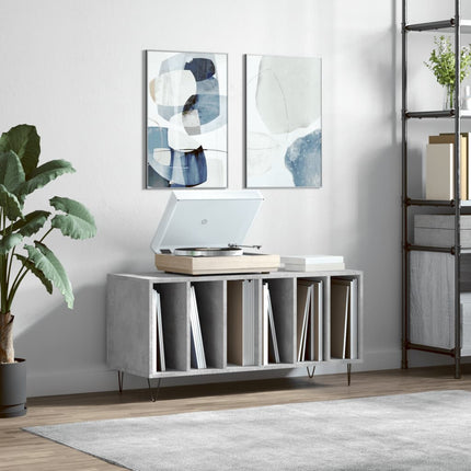 vinylskab 100x38x48 cm konstrueret træ betongrå