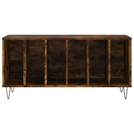 vinylskab 100x38x48 cm konstrueret træ røget egetræsfarve