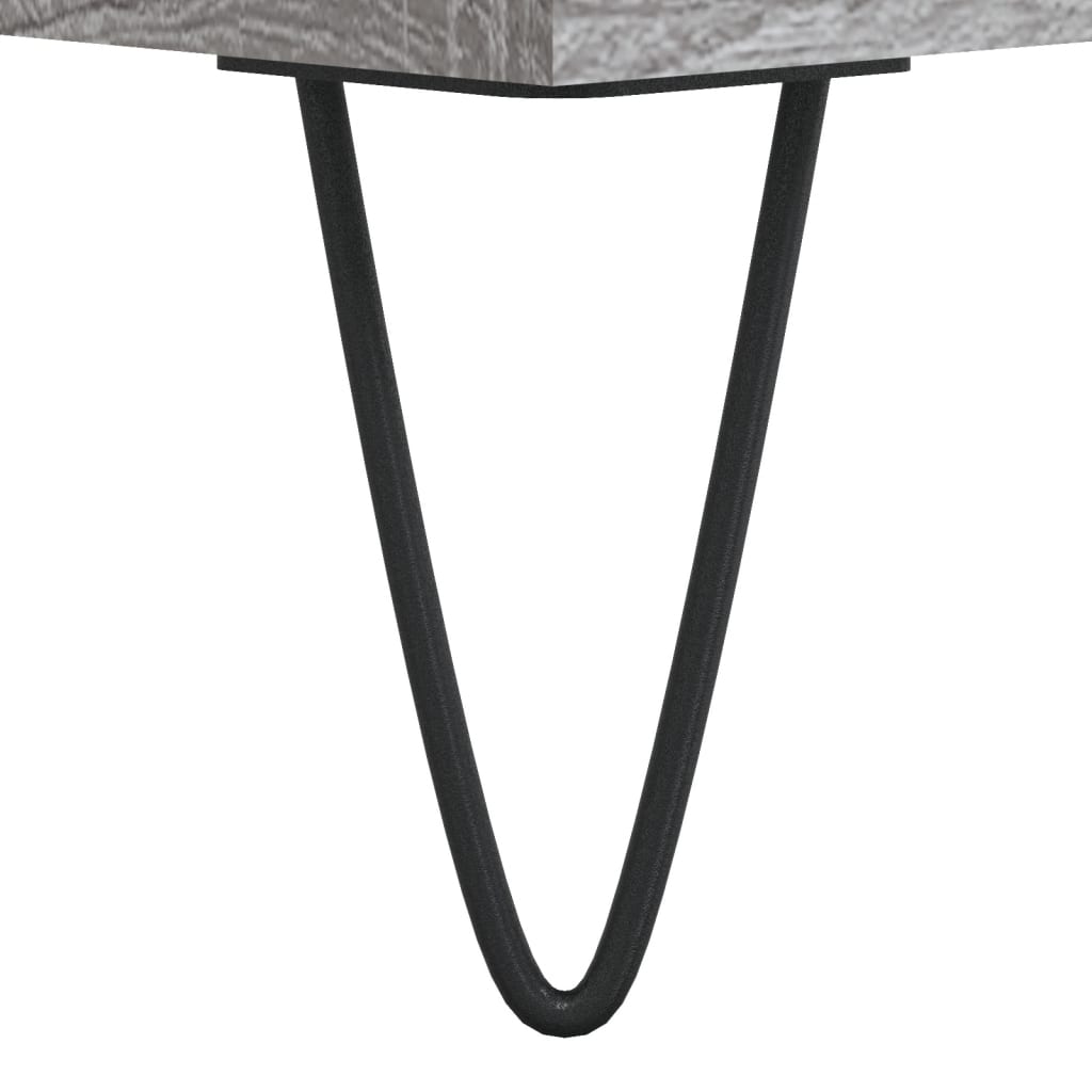 vinylskab 100x38x48 cm konstrueret træ grå sonoma-eg
