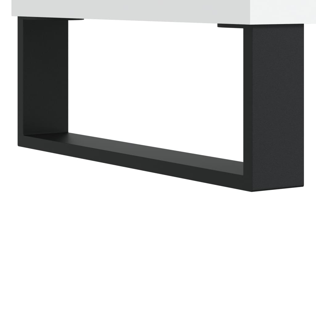 vinylskab 100x38x48 cm konstrueret træ hvid