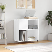 vinylskab 84,5x38x89 cm konstrueret træ hvid