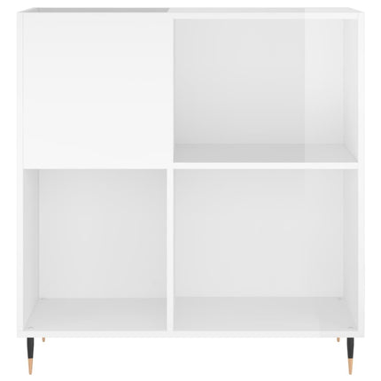 vinylskab 84,5x38x89 cm konstrueret træ hvid højglans