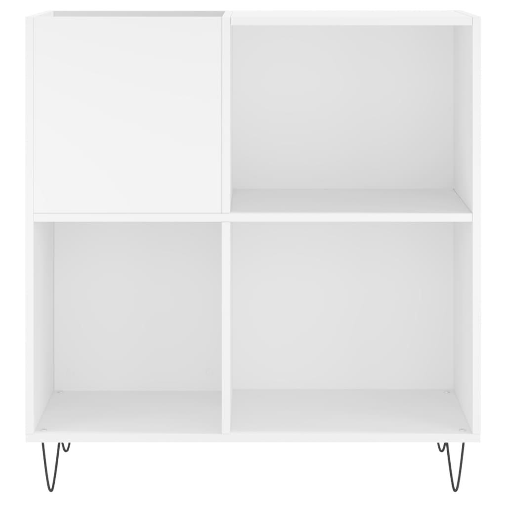 vinylskab 84,5x38x89 cm konstrueret træ hvid