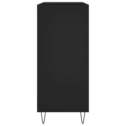 vinylskab 84,5x38x89 cm konstrueret træ sort