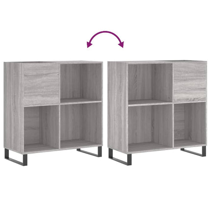 vinylskab 84,5x38x39 cm konstrueret træ grå sonoma-eg