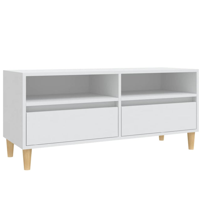 tv-bord 100x34,5x44,5 cm konstrueret træ hvid