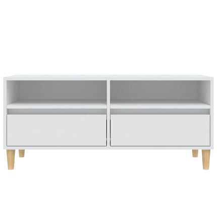 tv-bord 100x34,5x44,5 cm konstrueret træ hvid