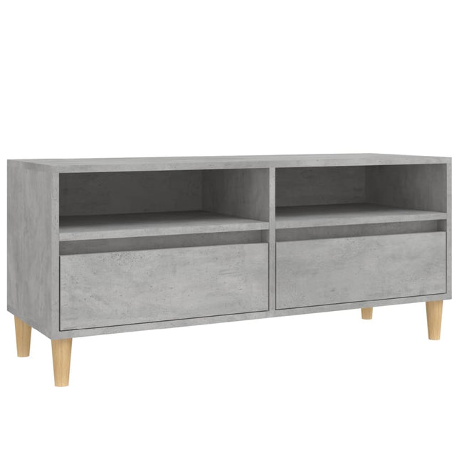 tv-bord 100x34,5x44,5 cm konstrueret træ betongrå