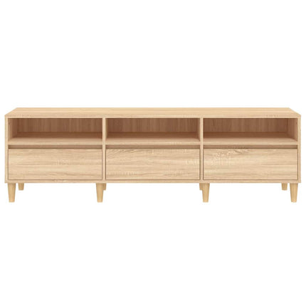 tv-bord 150x30x44,5 cm konstrueret træ sonoma-eg