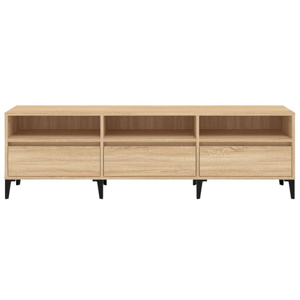 tv-bord 150x30x44,5 cm konstrueret træ sonoma-eg