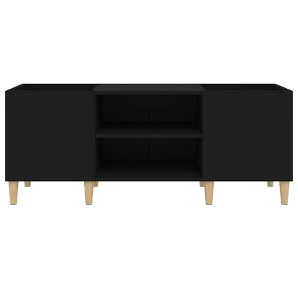 vinylskab 121x38x48 cm konstrueret træ sort