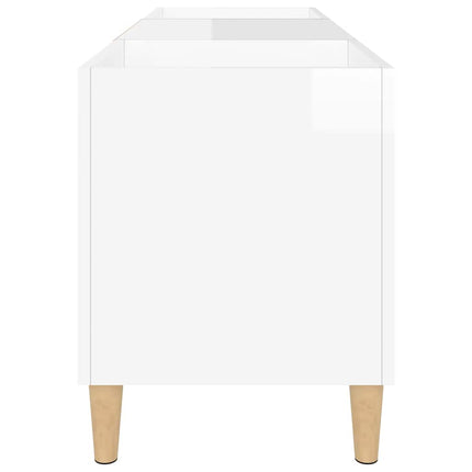 vinylskab 121x38x48 cm konstrueret træ hvid højglans