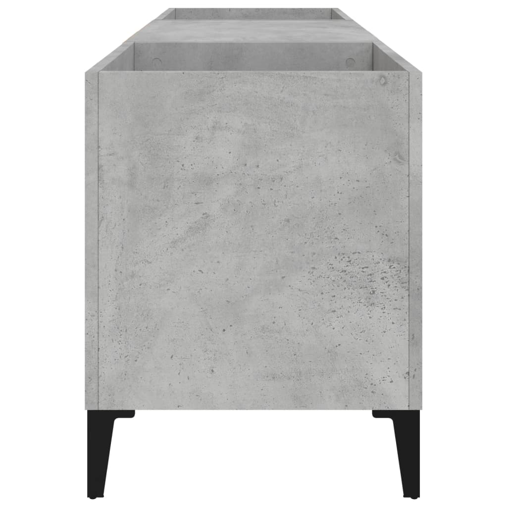 vinylskab 121x38x48 cm konstrueret træ betongrå