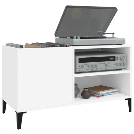 vinylskab 84,5x38x48 cm konstrueret træ hvid