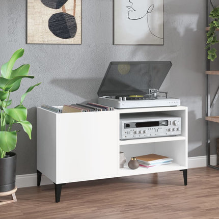 vinylskab 84,5x38x48 cm konstrueret træ hvid