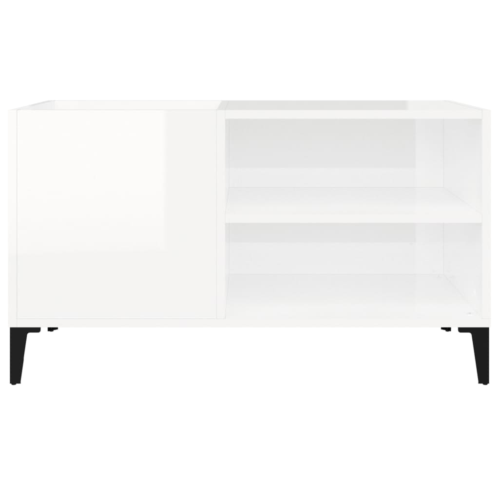 vinylskab 84,5x38x48 cm konstrueret træ hvid højglans