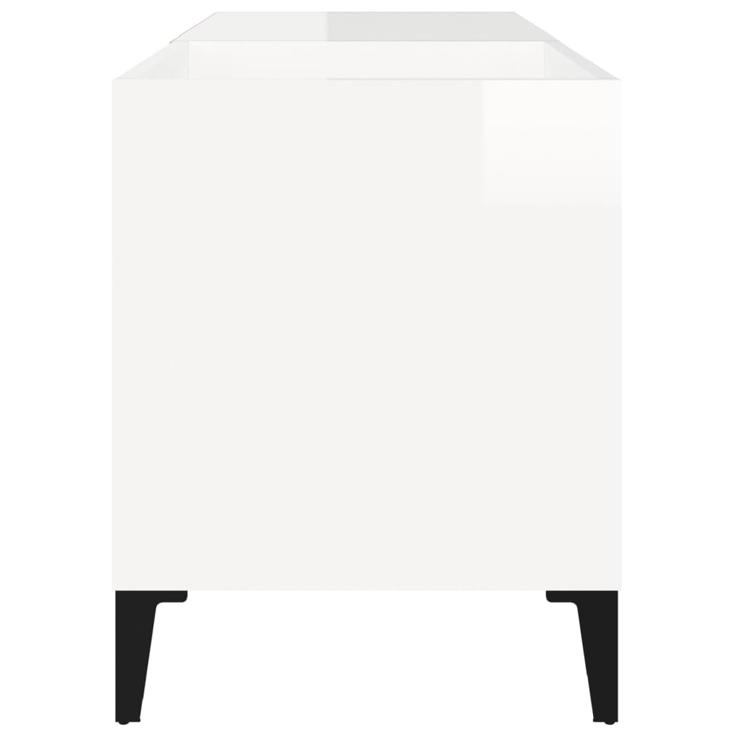 vinylskab 84,5x38x48 cm konstrueret træ hvid højglans