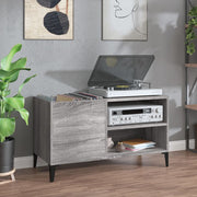 vinylskab 84,5x38x48 cm konstrueret træ grå sonoma-eg