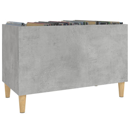vinylskab 74,5x38x48 cm konstrueret træ betongrå