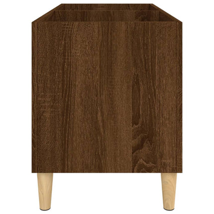vinylskab 74,5x38x48 cm konstrueret træ brun egetræsfarve