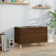 vinylskab 74,5x38x48 cm konstrueret træ brun egetræsfarve