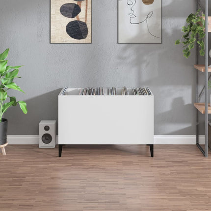 vinylskab 74,5x38x48 cm konstrueret træ hvid