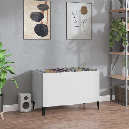 vinylskab 74,5x38x48 cm konstrueret træ hvid