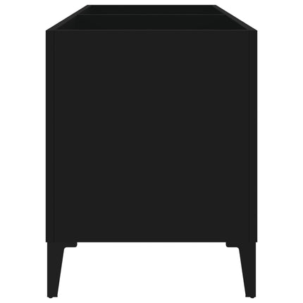 vinylskab 74,5x38x48 cm konstrueret træ sort