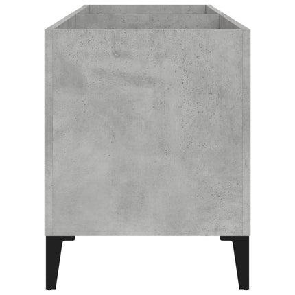 vinylskab 74,5x38x48 cm konstrueret træ betongrå